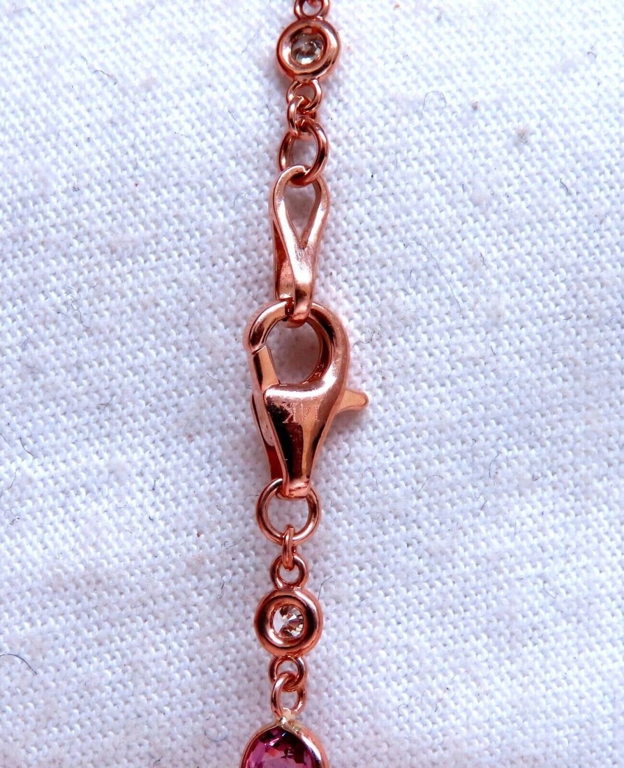 43ct Natural Spinel Yard Diamond Necklace 14kt Gold** - 3