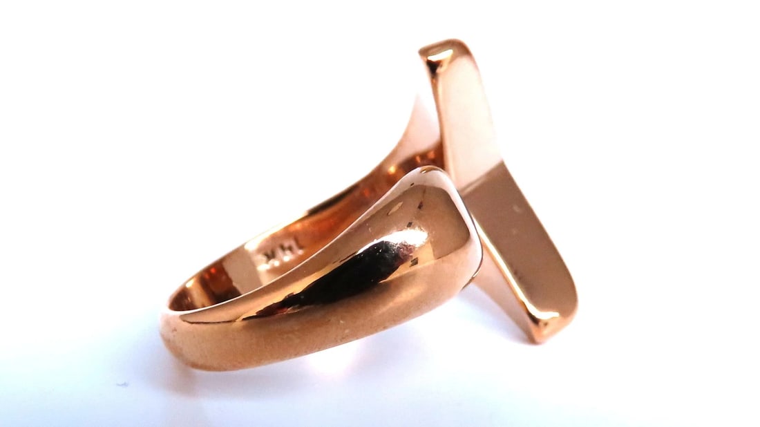 Open Irregular Abstract Statement Ring 14kt Gold 44224 - 4