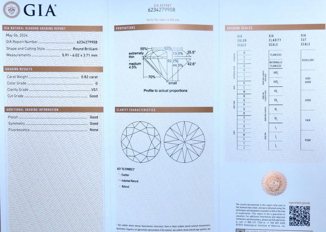 GIA Certified .82ct Natural Diamond Sapphire Three Stone Ring 14kt 54417 - 6