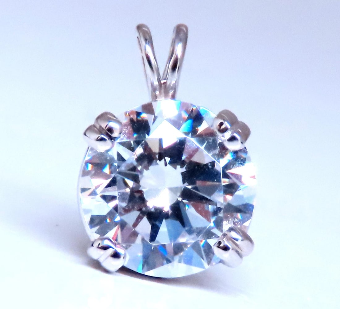 9mm CZ Solitaire Pendant 14kt 65115** - 2