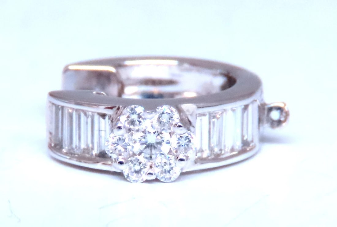 0.40ct Natural Diamonds Single Hoop Earrings his / hers 18kt Gold 12620** - 2