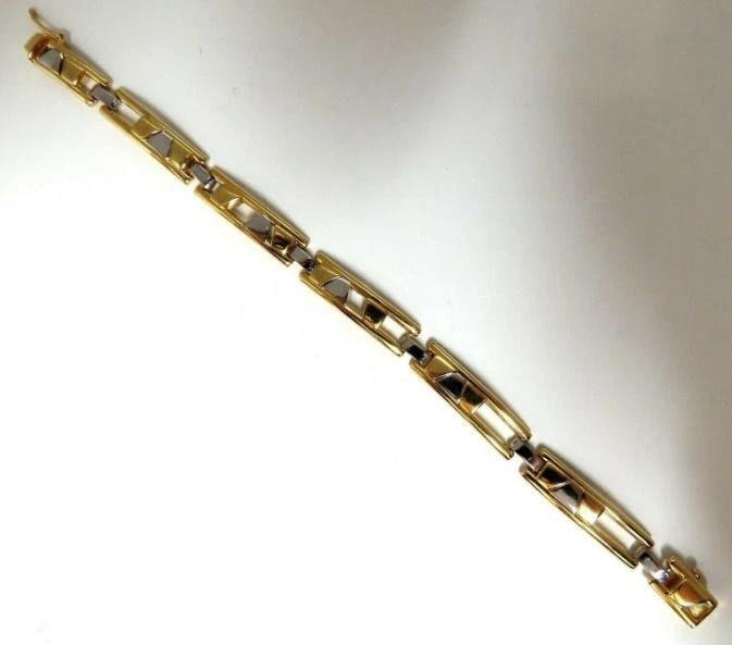 Men’s Kinetic Sliding Geometric Pattern Bracelet 14 Karat 12610** - 8