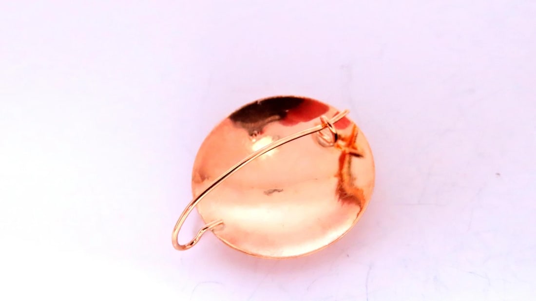 Detailed Engraved Vintage Restored Button Lever Wire Earrings 14kt Gold** - 6