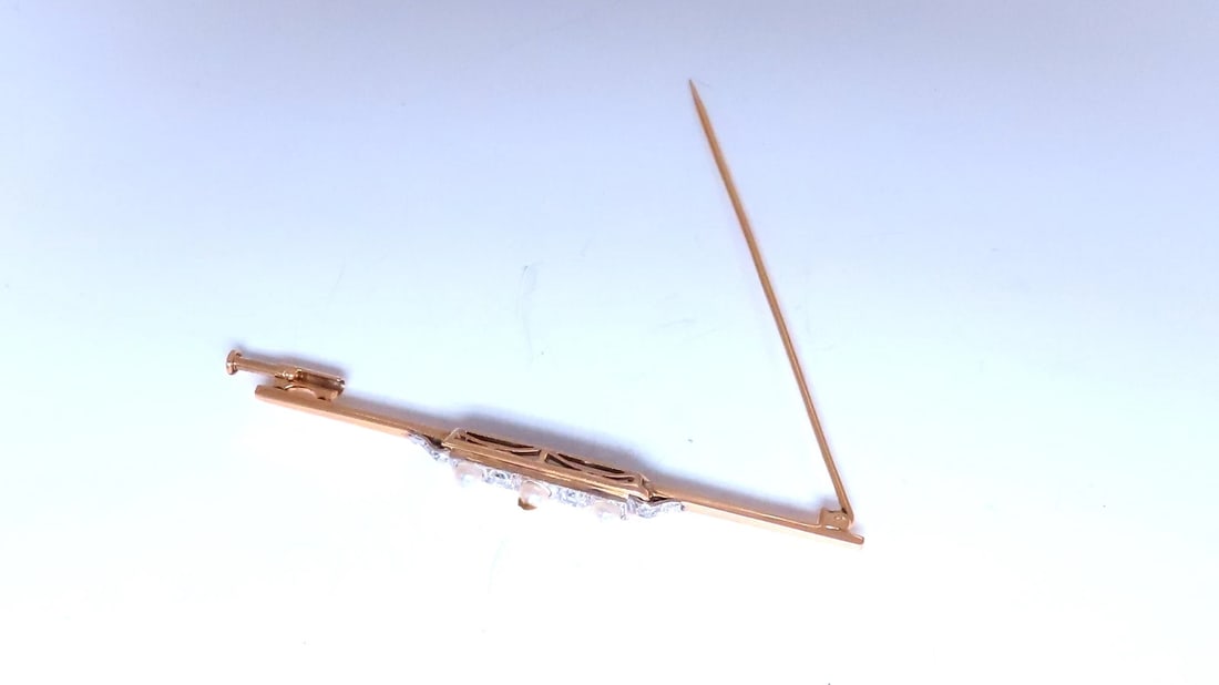 3mm Freshwater Pearl Pin Vintage 14kt 12567** - 7