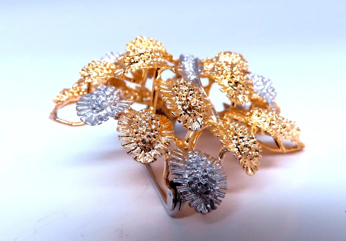 Fern Cluster Brooch Pin 18kt 12568** - 3