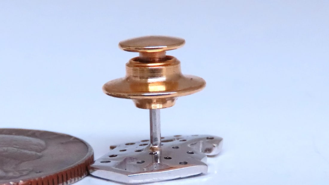 Initial AF Diamonds Tie Track Pin 14kt Gold posh 12556** - 3