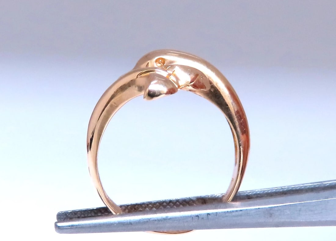Dolphin Crossover Wrap Ring 14kt Gold 12546 - 5