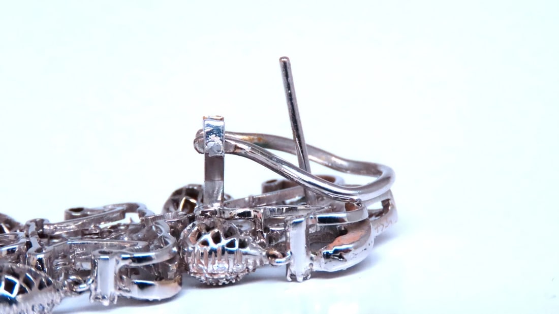 7ct Natural Diamonds Dangle Earrings 18kt gold 12531** - 9