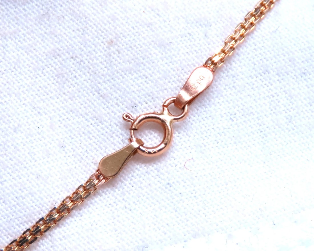 1.20ct Zircon "v" Chevron Necklace 14kt Gold 12526** - 3