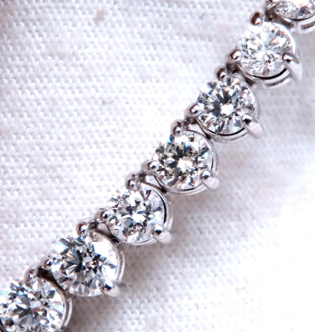 13.20ct Natural Diamonds Riviera Tennis Necklace 14kt Gold 12523** - 5