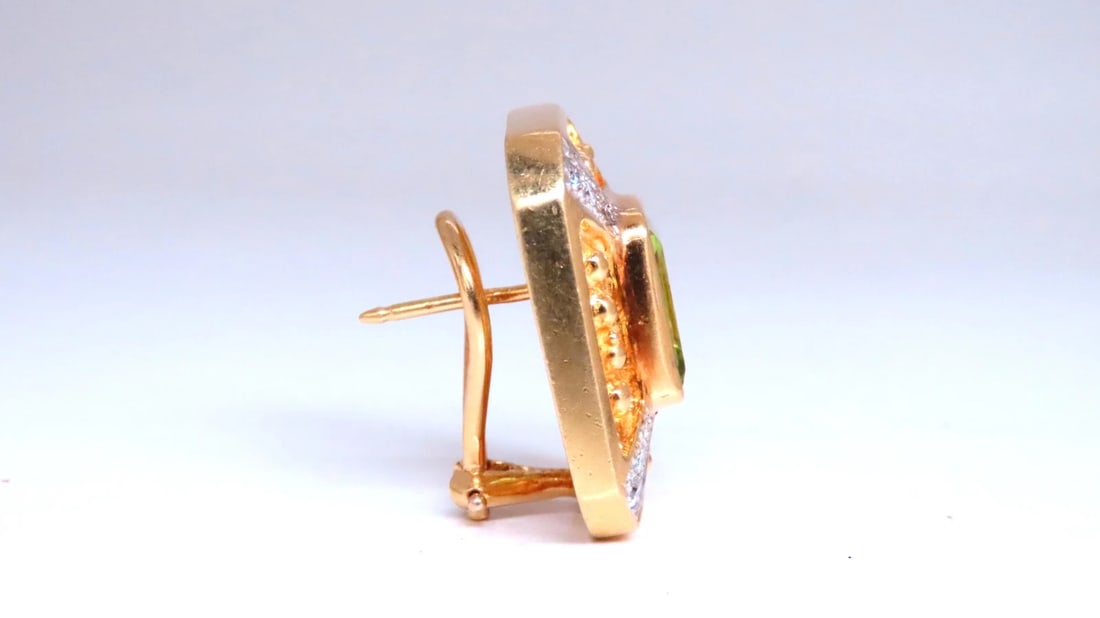 Square Domed Bead Spanish Revival Earrings 18kt 12507** - 3