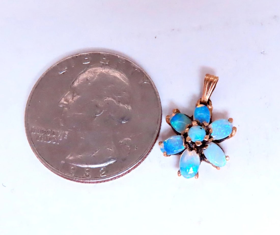 Vintage Opal Cluster Pendant 14kt 12512** - 4