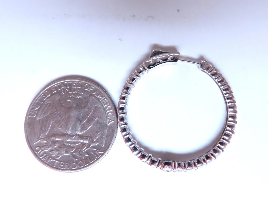 1.52ct Modern Natural Diamond Hoop Earrings 14kt 12500** - 6