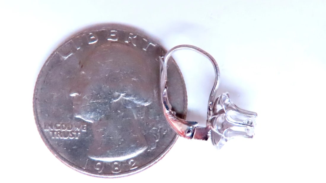 .40ct Natural Round Diamond European Wire Earrings 12488** - 4