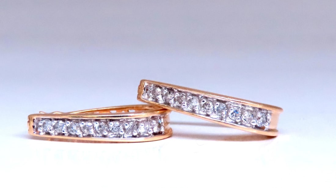 .36ct Natural Diamonds Semi Hoop Earrings 12490** - 2