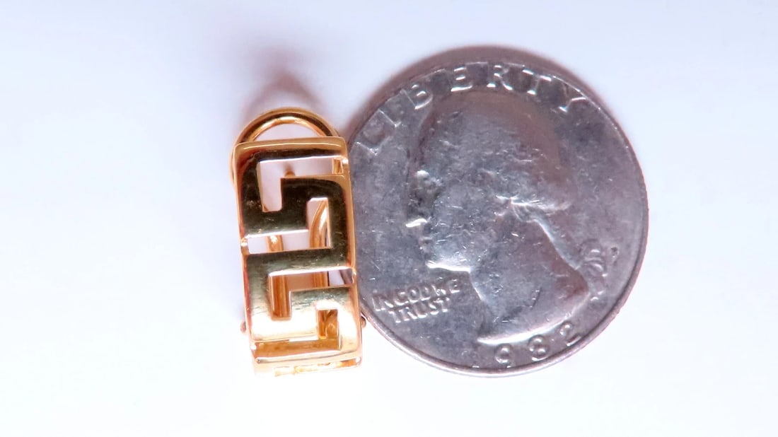 Greek Iconic Semi Hoop Earrings 14kt 12495** - 5