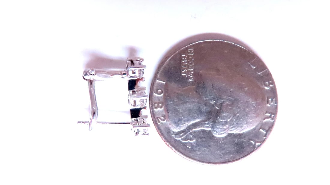 .70ct Three Stack Diamond clip Earrings 14kt 12493** - 5