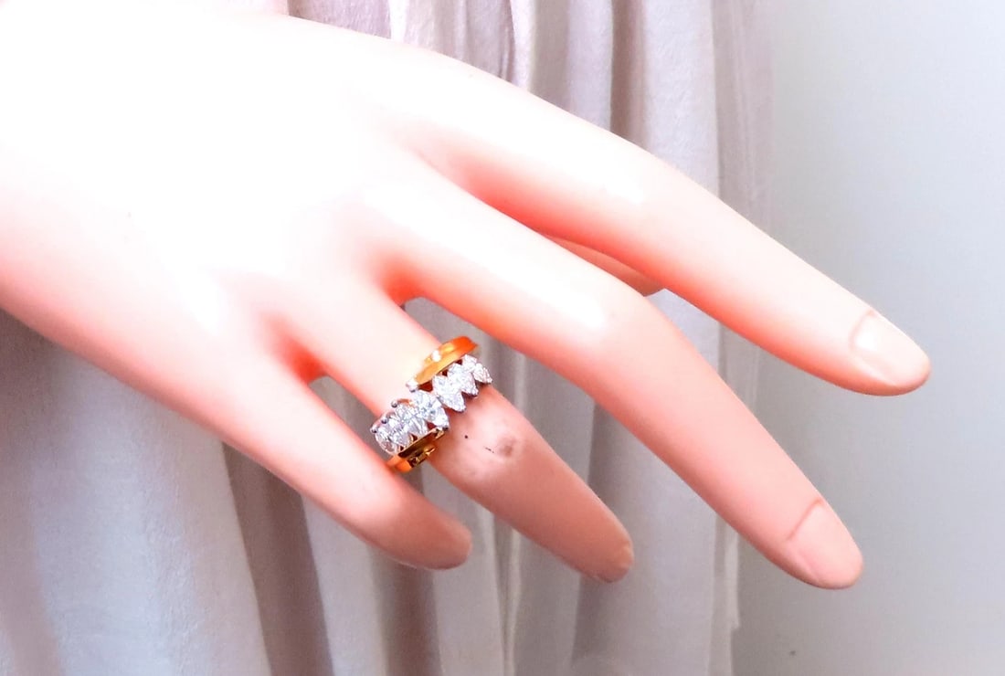 1.55ct Natural Diamonds Bypass Style Band 14kt 12474 - 6