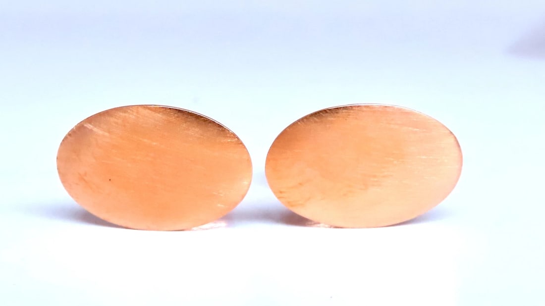 Satin Oval Signet Style Cufflinks 12476** - 2