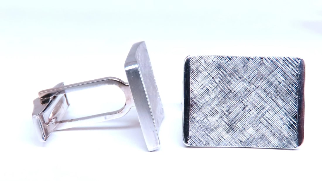 Graver Cross Hatch Cufflinks 14kt 12475** - 3