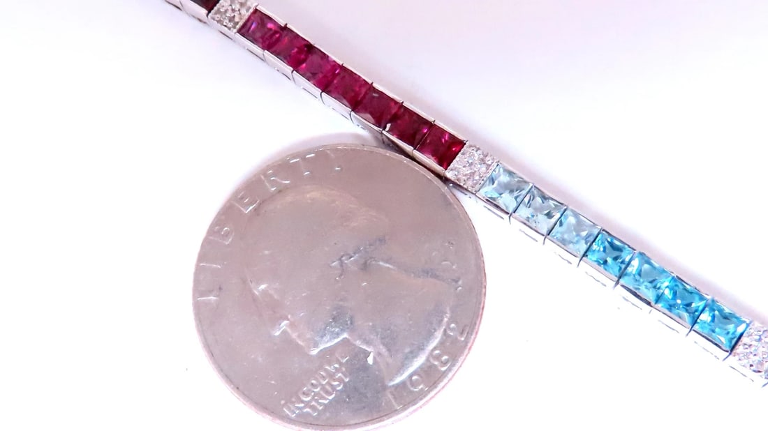 7ct semi-precious stones bracelet 14kt 12469** - 4