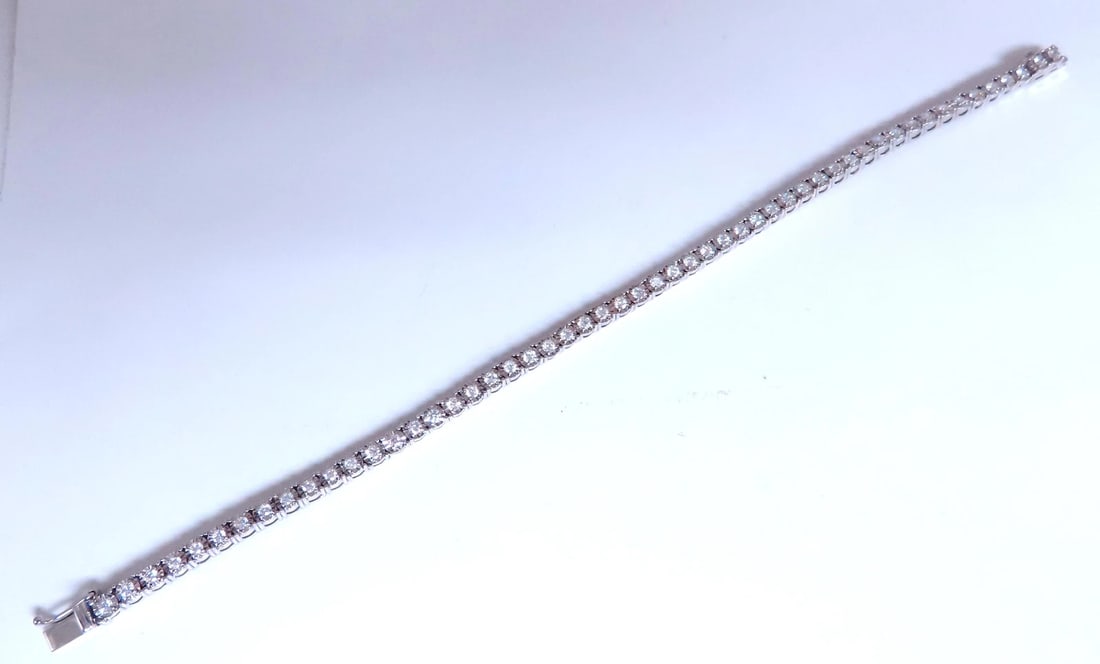 2.40ct natural round diamonds bracelet 14kt gold 12467** - 3
