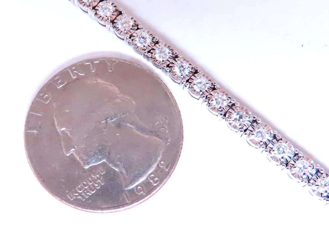 2.40ct natural round diamonds bracelet 14kt gold 12467** - 6