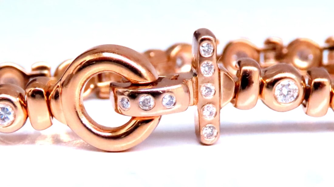 1.54ct diamonds toggle bracelet 14kt 12459** - 3