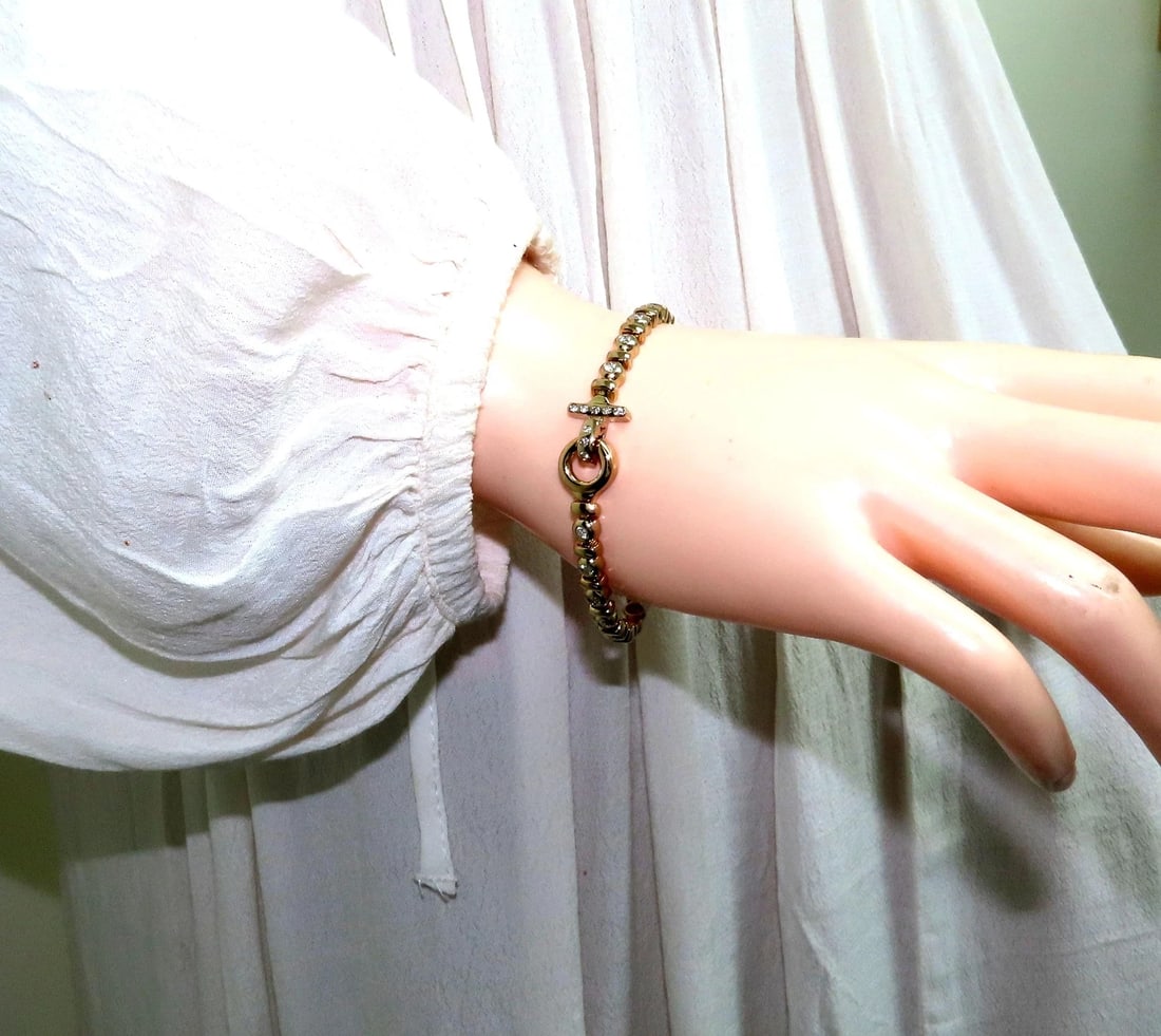 1.54ct diamonds toggle bracelet 14kt 12459** - 5