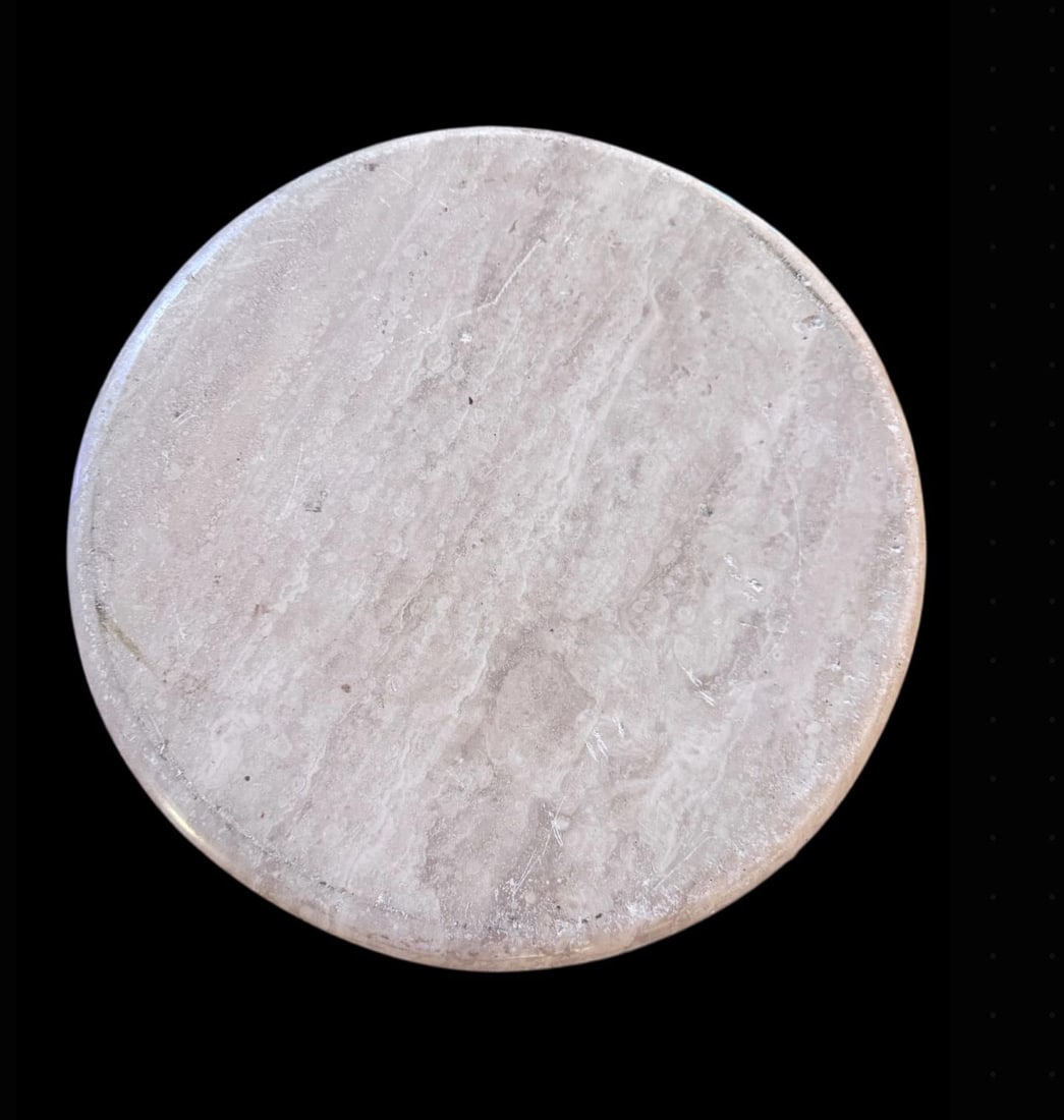 Vintage Italian Column Shaped Marble Pedestal Stand - 3