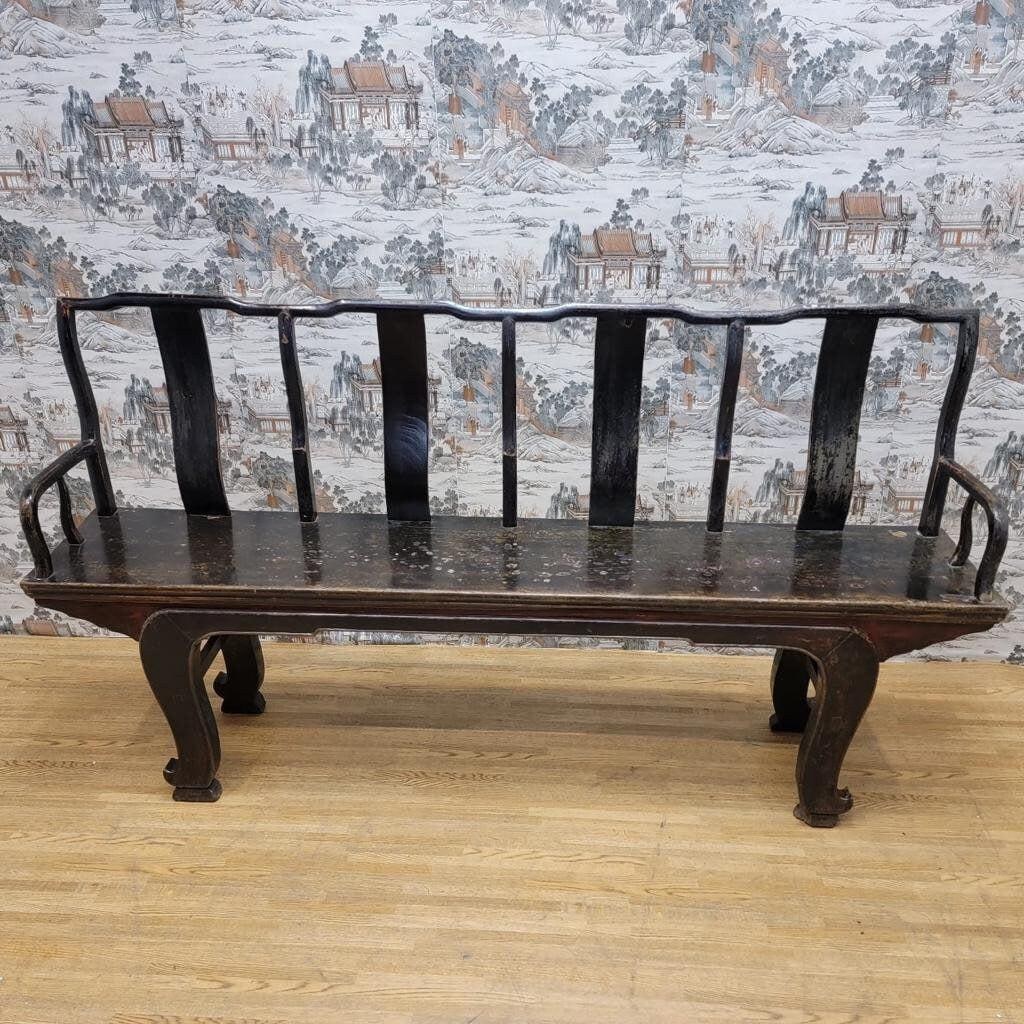 Vintage Shanxi Province Elm Bench - 3