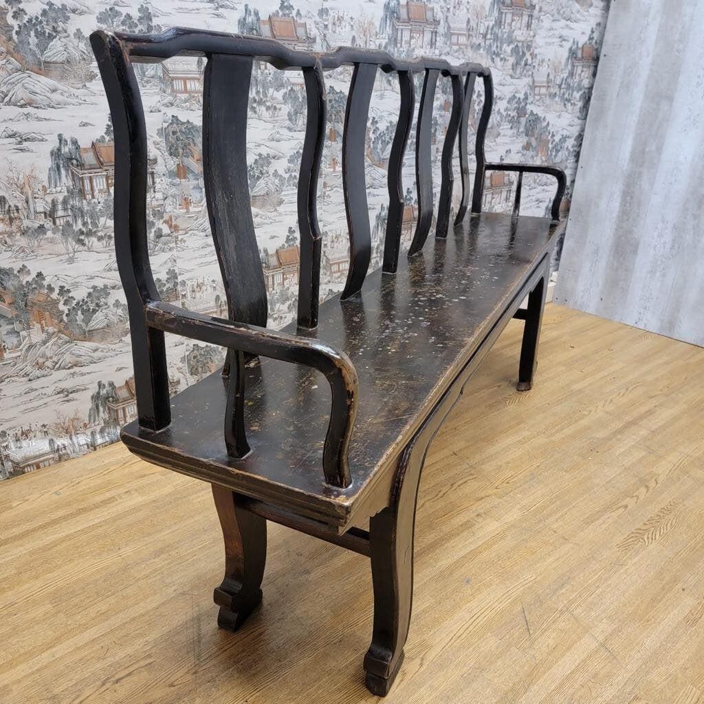 Vintage Shanxi Province Elm Bench - 8