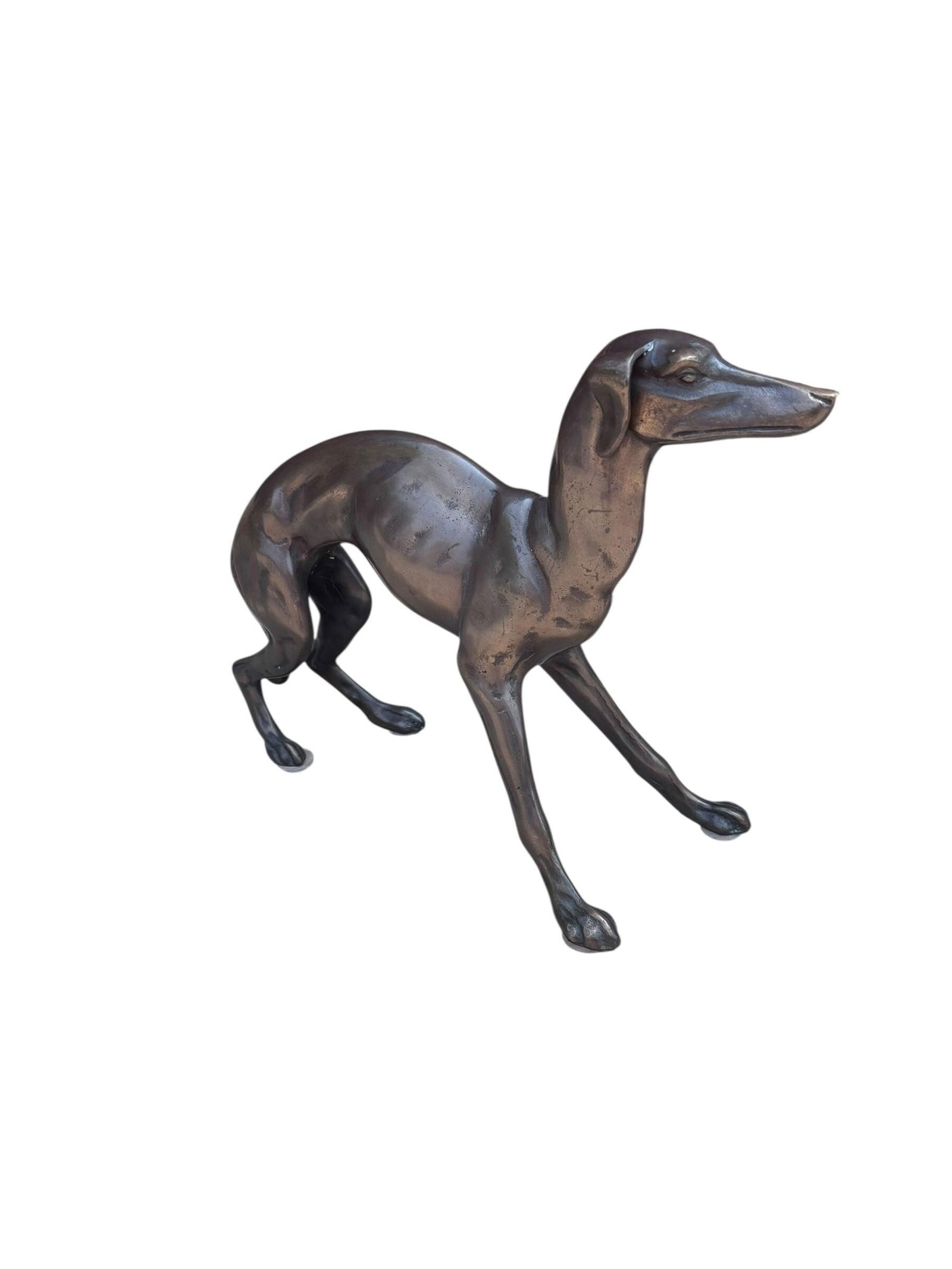 Vintage Art Deco Greyhound Dog Statues - Pair - 8