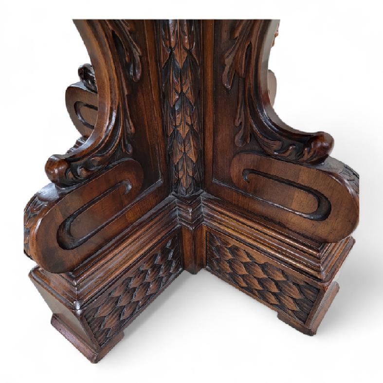 Antique Italian Baroque Style Octagonal Entryway Table - 2