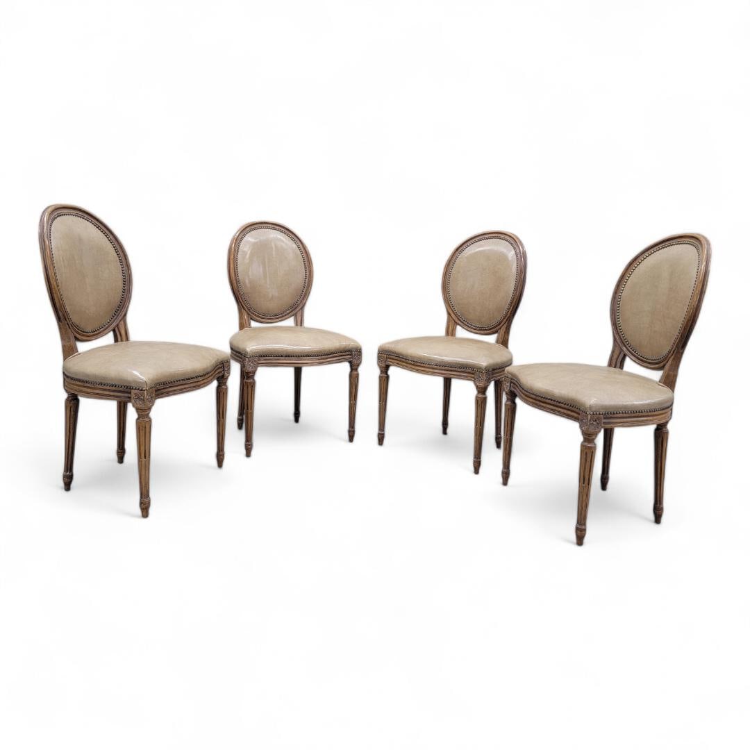 Vintage French Provincial Style Medallion Back Chairs By Baker - 4 - 10