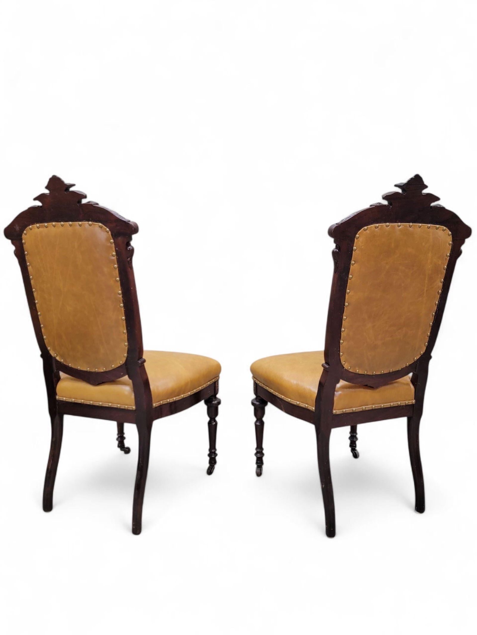 Antique French Regency Style Rosewood Parlor Set Newly Reupholstered - 4 - 4