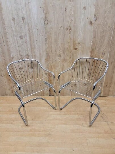 MCM Mod Cantilever Dining Chairs by Gastone Rinaldi - 4 - 8