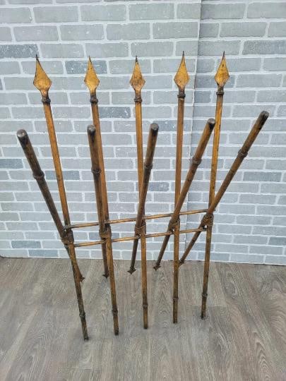 Antique Gothic Medieval Iron Spear Floor Rack - 9