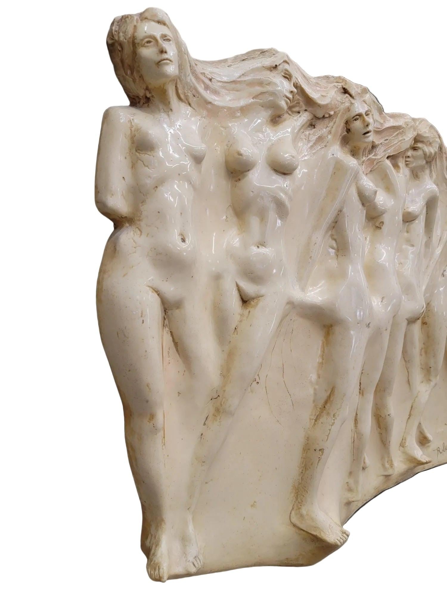 MCM Figural Revelers Of Nymphs Style Wall Art Decor - 3