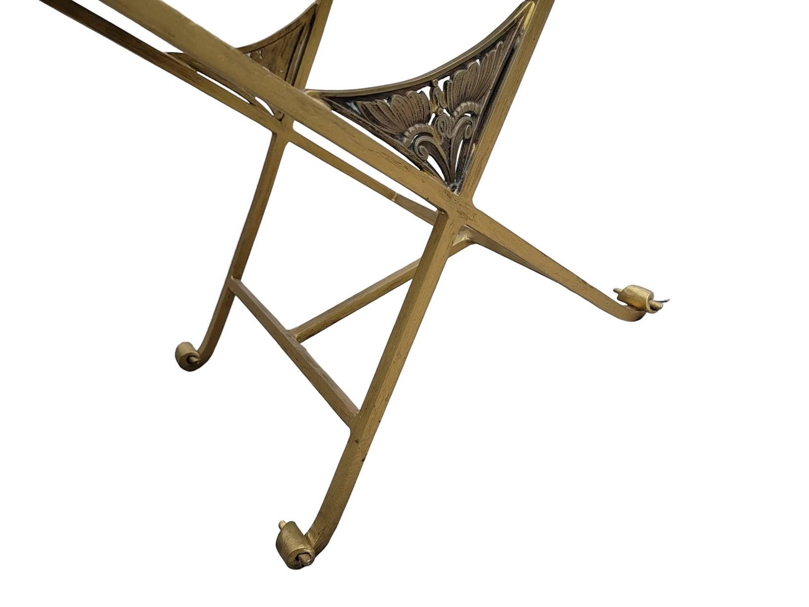 Antique Art Deco Oscar Bruno Bach Savonarola Chair and Ottoman - 2