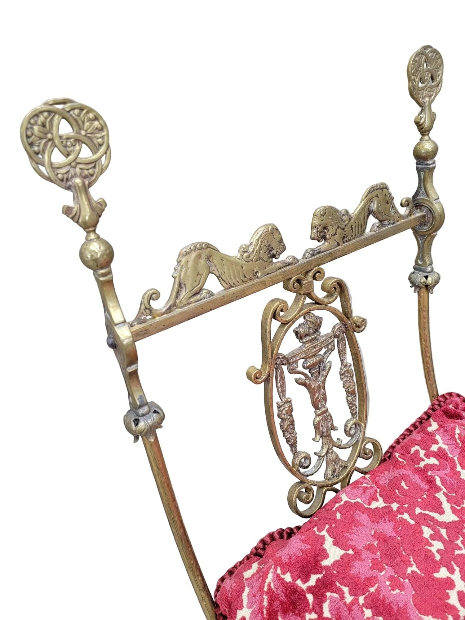 Antique Art Deco Oscar Bruno Bach Savonarola Chair and Ottoman - 7