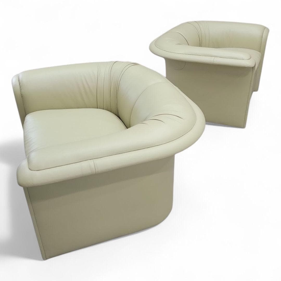 MCM Oversized Flare Arm Lounge Chairs for Dunbar Newly Reupholstered - Pair - 2