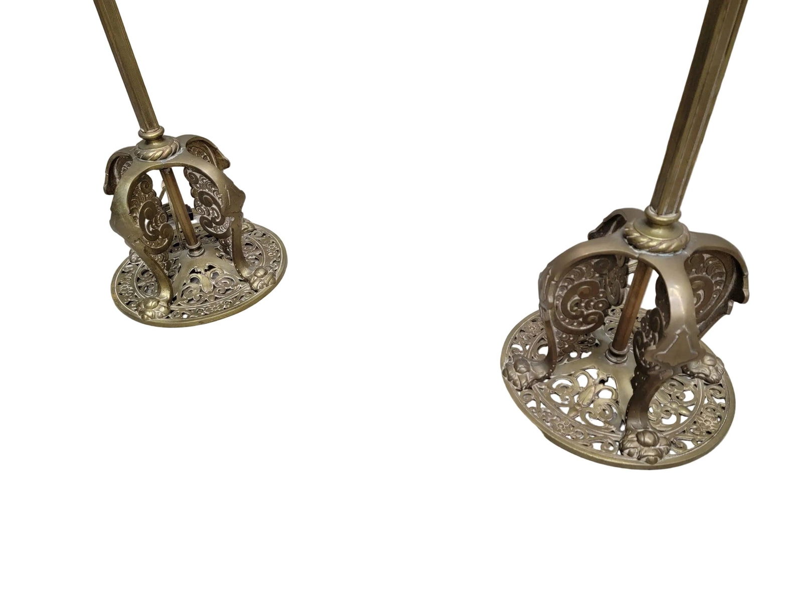 Antique Art Deco Oscar Bruno Bach Figural Floor Lamps - Pair - 3