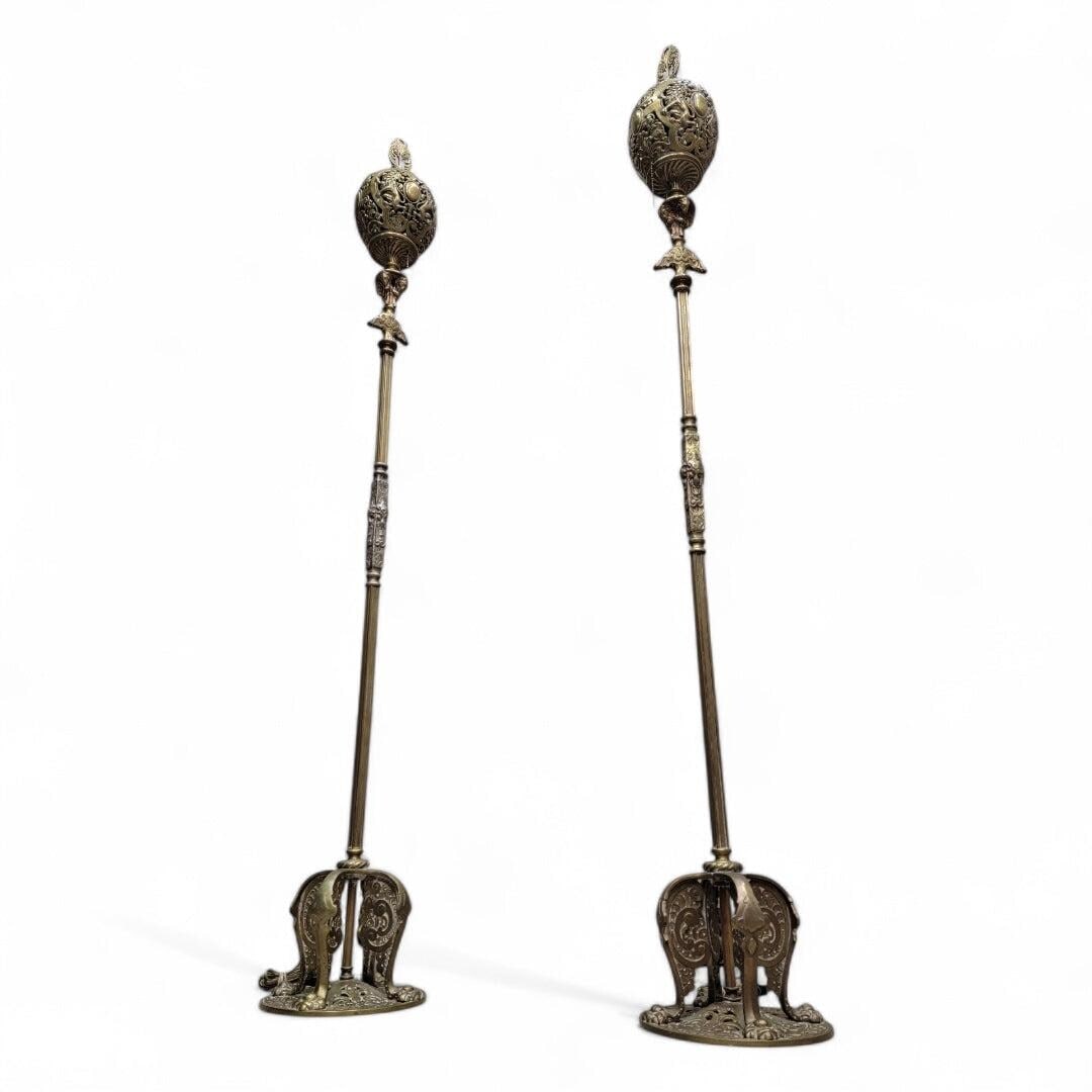 Antique Art Deco Oscar Bruno Bach Figural Floor Lamps - Pair - 8