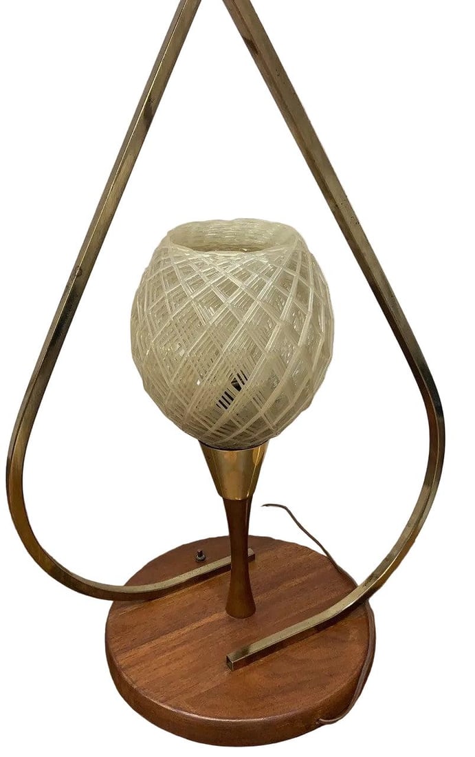 MCM Space Age Atomic Lucite Spaghetti Globe Lamp - Pair - 3