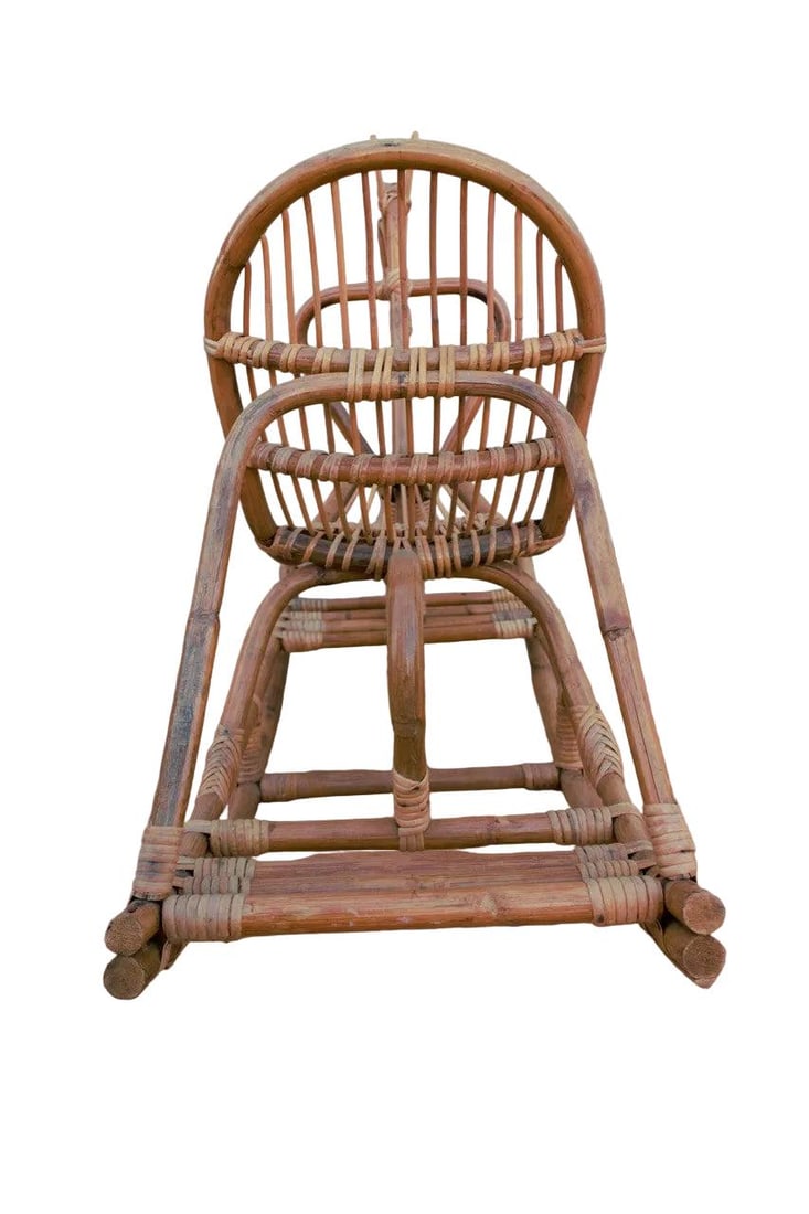 MCM Italian Wicker Rocking Horse - 9