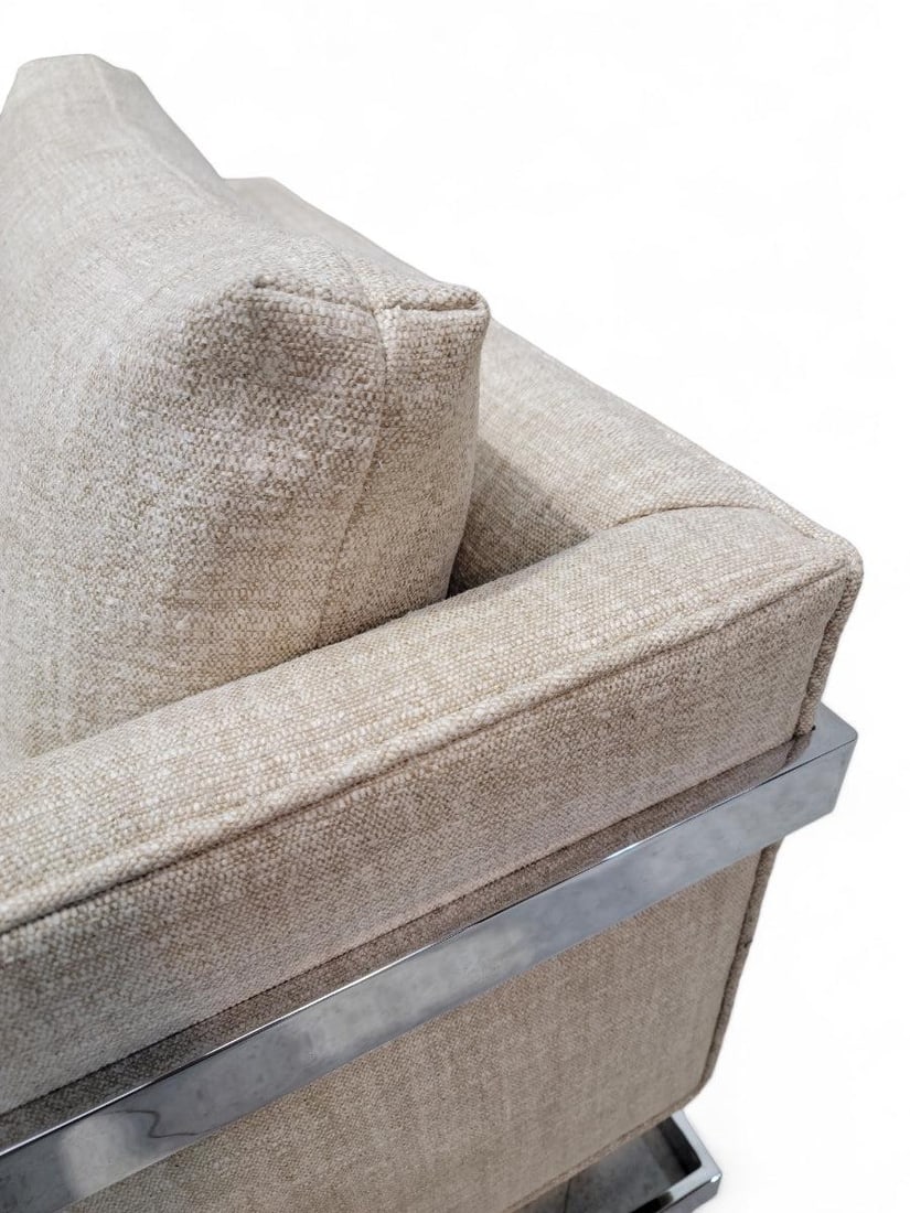 MCM Milo Baughman Cantilever Chairs Newly Reupholstered - Pair - 4