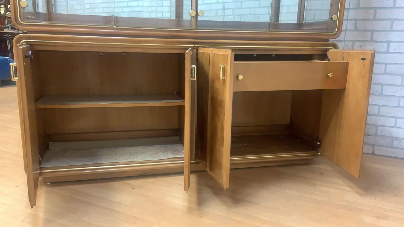 Art Deco American of Martinsville Burl-Wood China Cabinet - 2