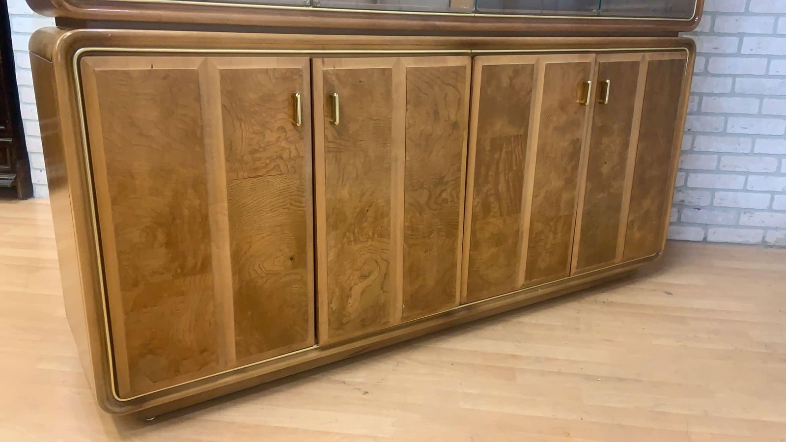 Art Deco American of Martinsville Burl-Wood China Cabinet - 6