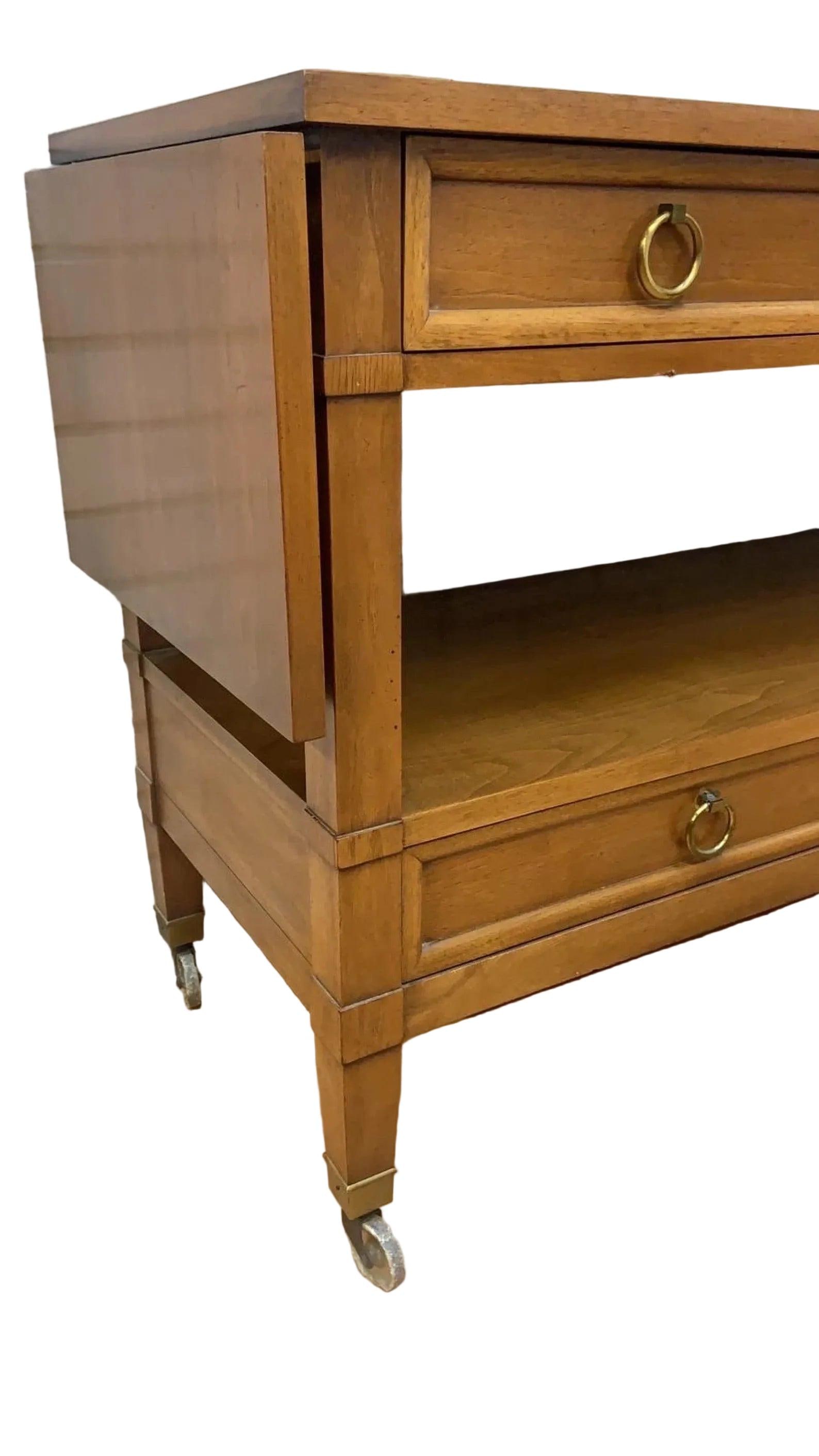 Hollywood Regency Drop Leaf Bar Server Cabinet by Sleigh - 2